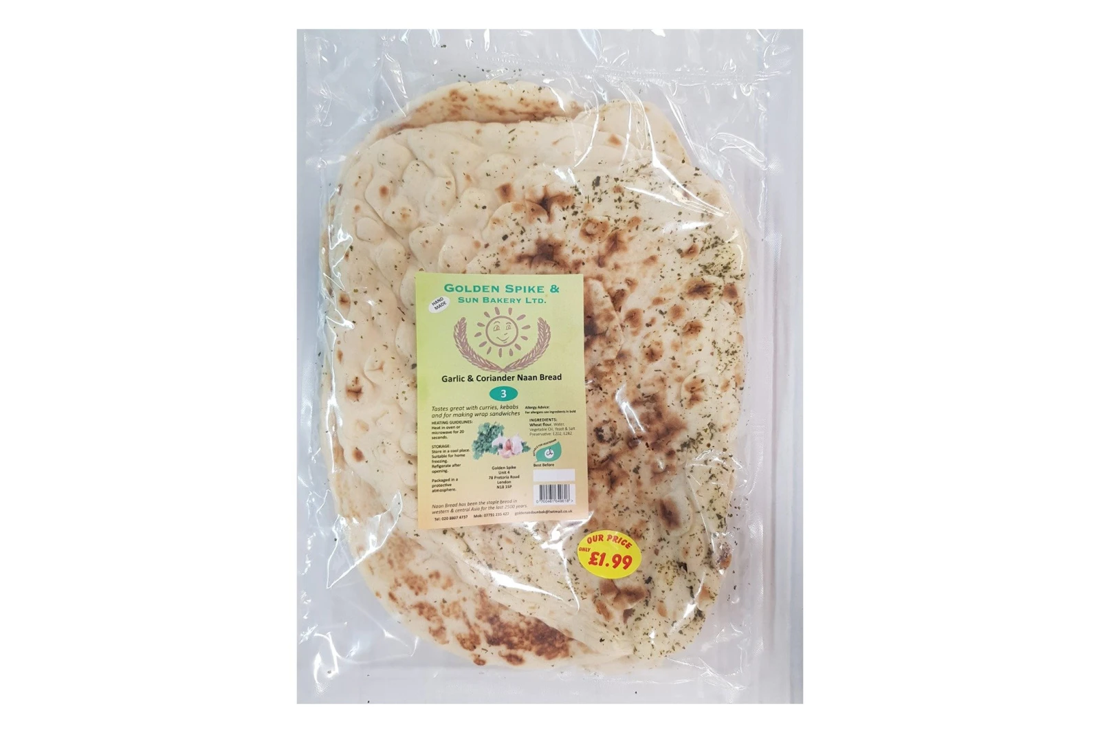 Garlic Coriander Naan Bread